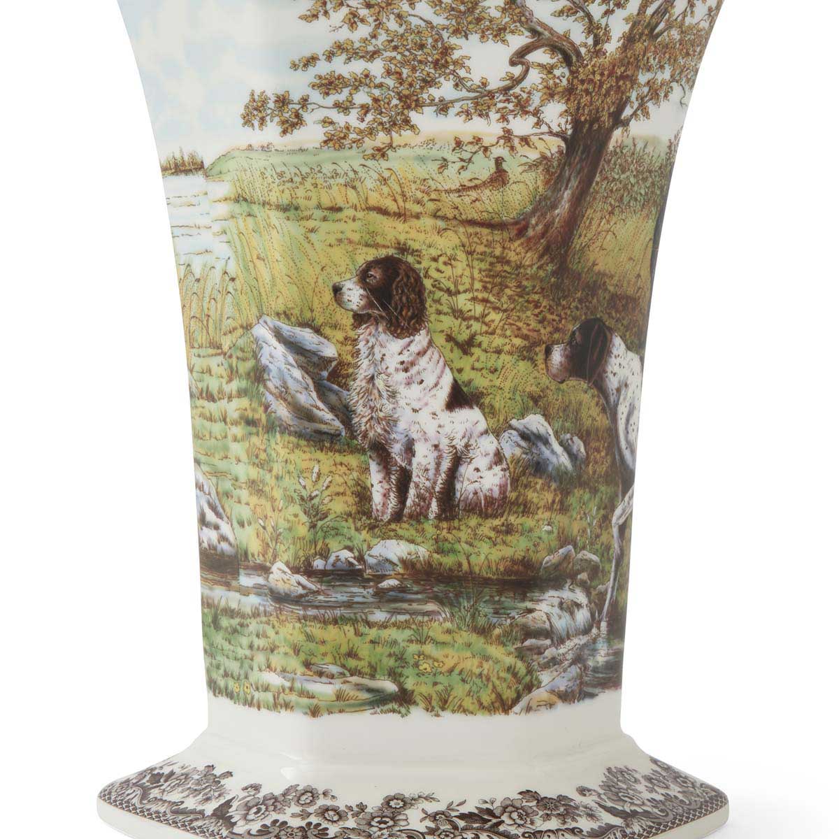 Woodland Hexagonal Vase, Hunting Dogs image number null